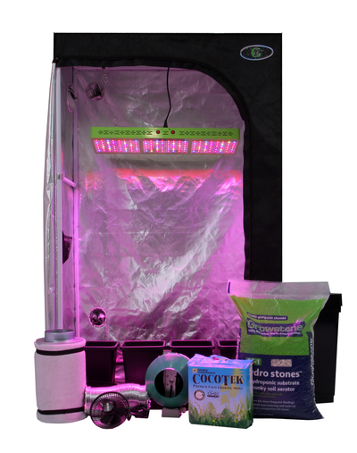 Oasis 2'x4'x6.5' - 4 Plant LED Hydroponics Grow Tent System