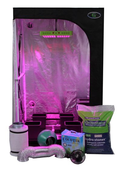 Oasis 4'x4'x6.5' - 4 Plant LED Hydroponics Grow Tent System